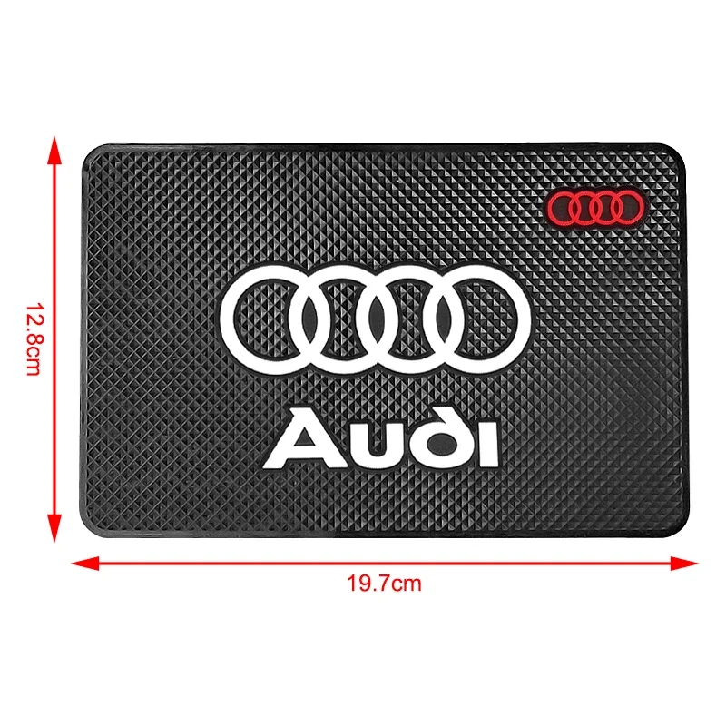 Car Logo Emblems Anti Slip Pad Phone Holder Non-Slip Mat For Audi A4 A3 A5 A6 A7 A8 Q3 Q5 Q7 Q8 B5 B6 B7 B8 B9 Q7 8P 8V 8L