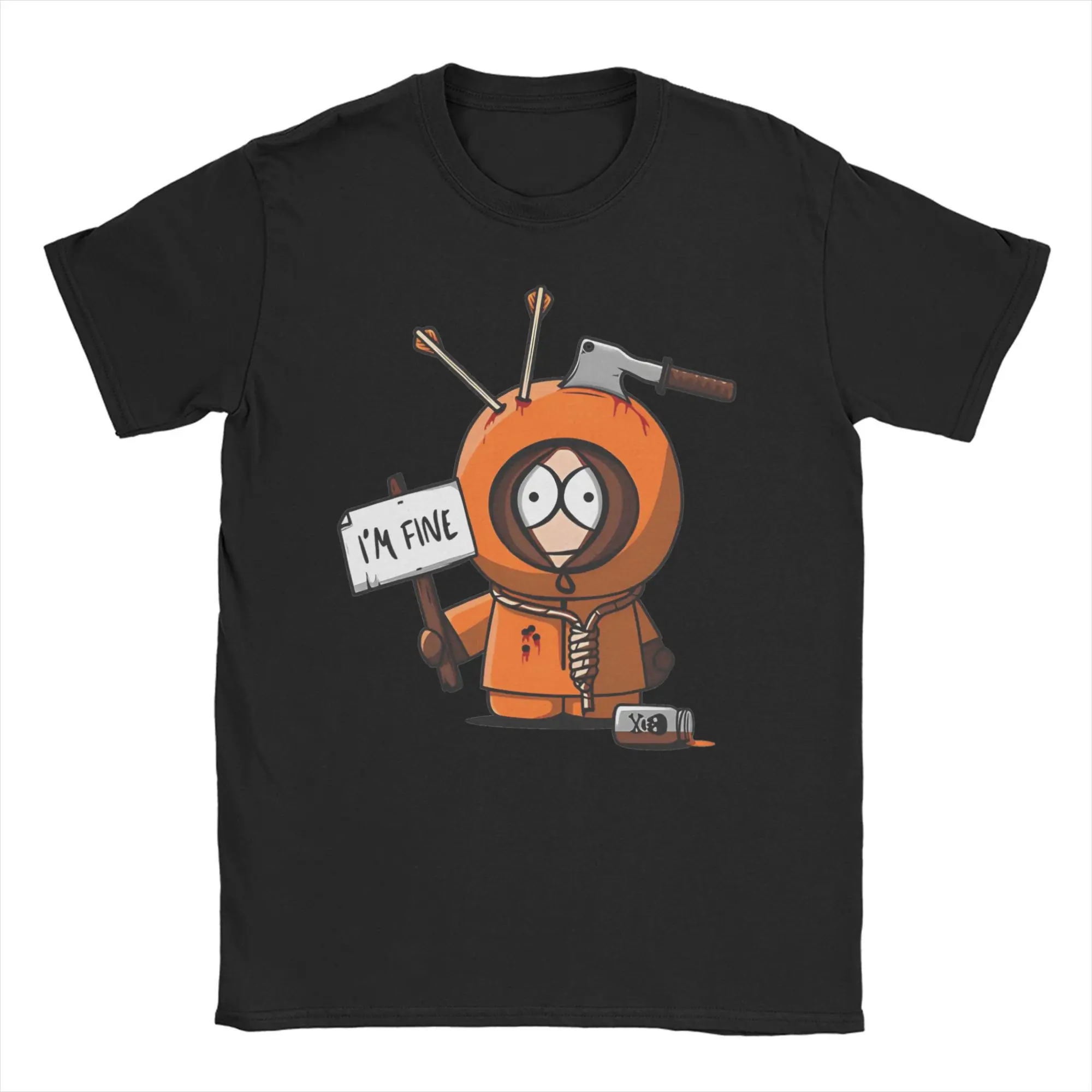 

Funny Kenny Southparks I'm Fine T-Shirts for Men Women Round Collar 100% Cotton T Shirt Short Sleeve Tees Party Clothes