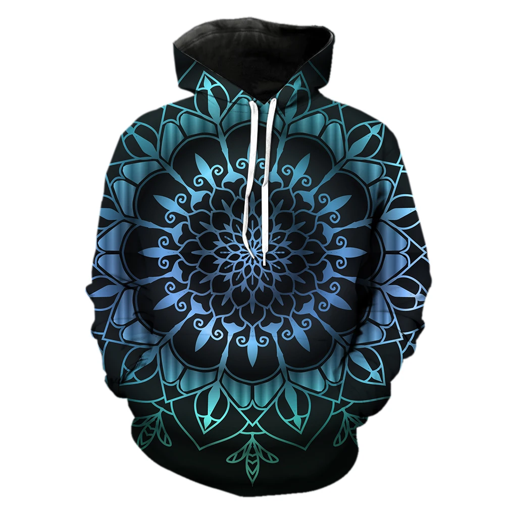 

Mandala Men's Hoodies Hip Hop With Hood Jackets Fashion Teens 3D Printed Funny Spring Unisex Cool Casual 2022 Hot Sale Tops