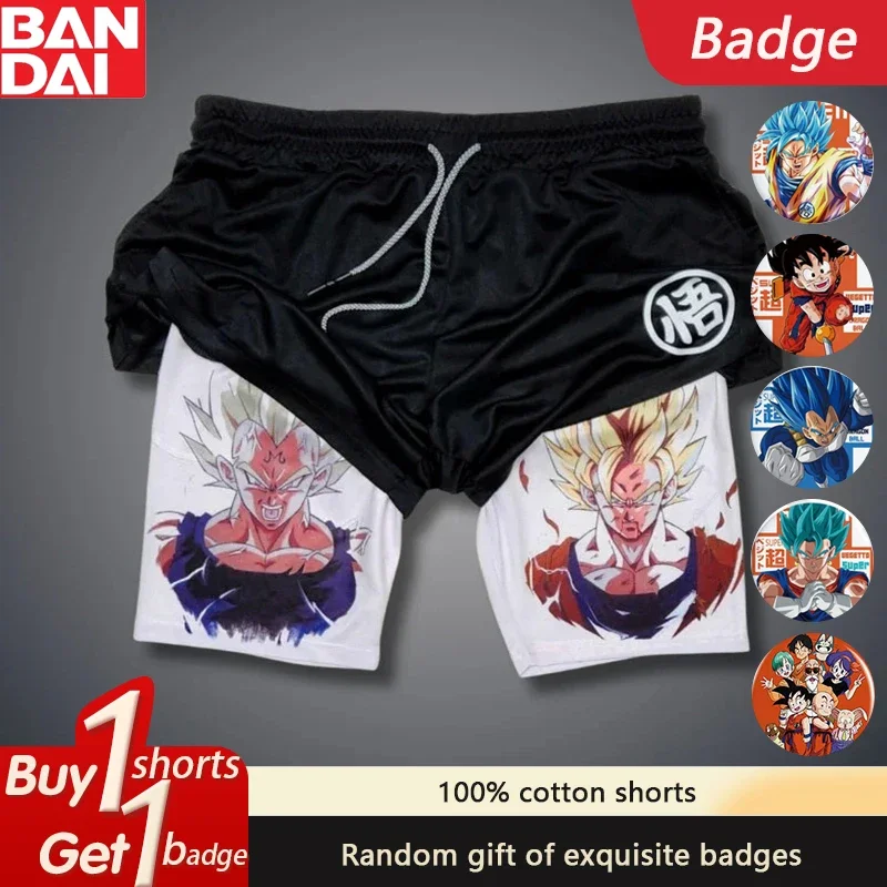 

Последние летние американские двойные шорты Dragon Ball, мужские модные пляжные шорты для фитнеса, спортивные повседневные шорты