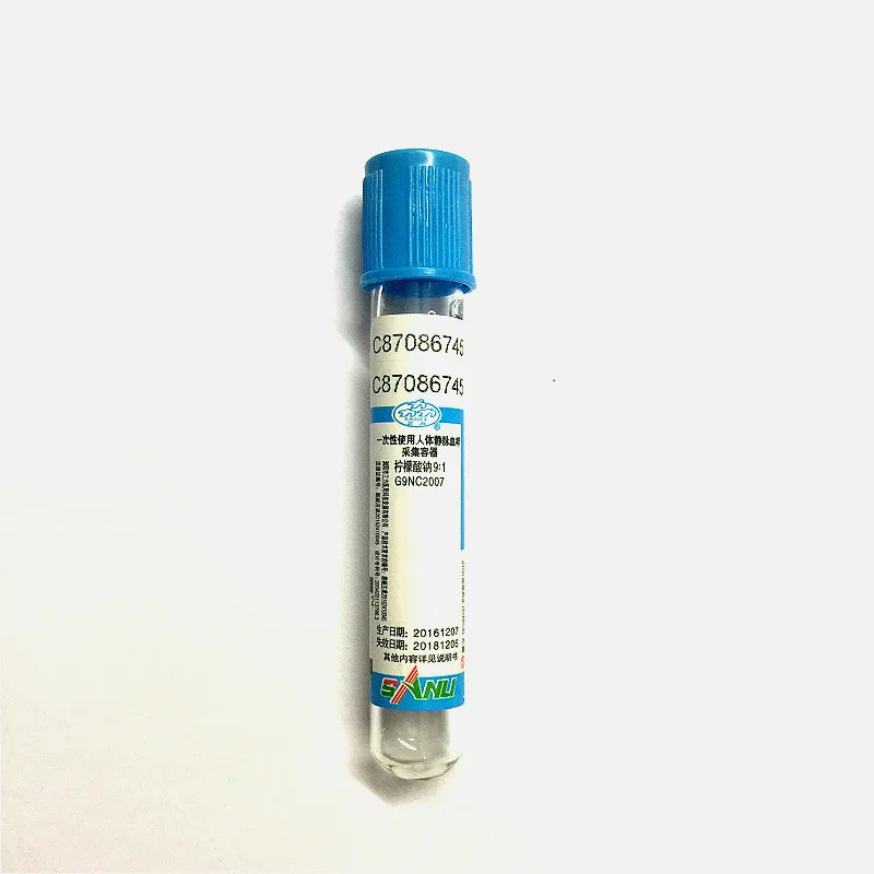 Provetta Sterile per prelievo di sangue sottovuoto da 10 ml con additivi per citrato di sodio contenitore per prelievo di campioni di sangue 1:9 100