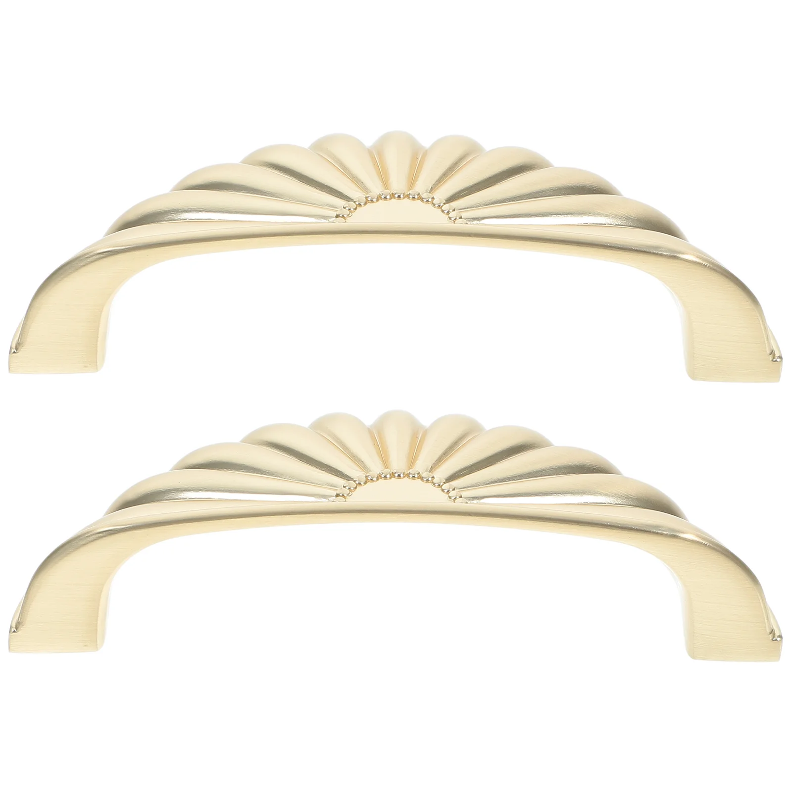 

2Pcs Brass Shell Cup Drawer Pulls Cabinet Handles for Kitchen Wardrobe Dresser Furniture Repair Replacement Hardware