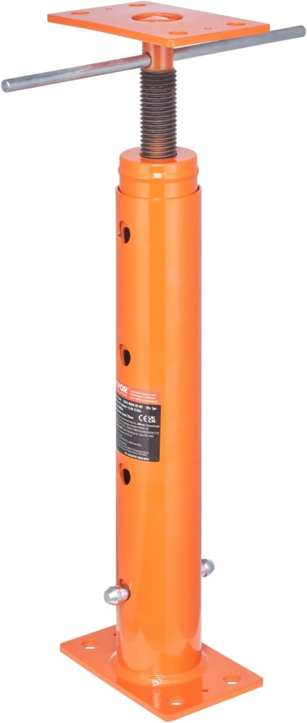 مقبس أرضي بوزن 18000 رطل، ارتفاع قابل للتعديل 19-36 بوصة، عمود دعم تصغير فولاذي للبناء #2