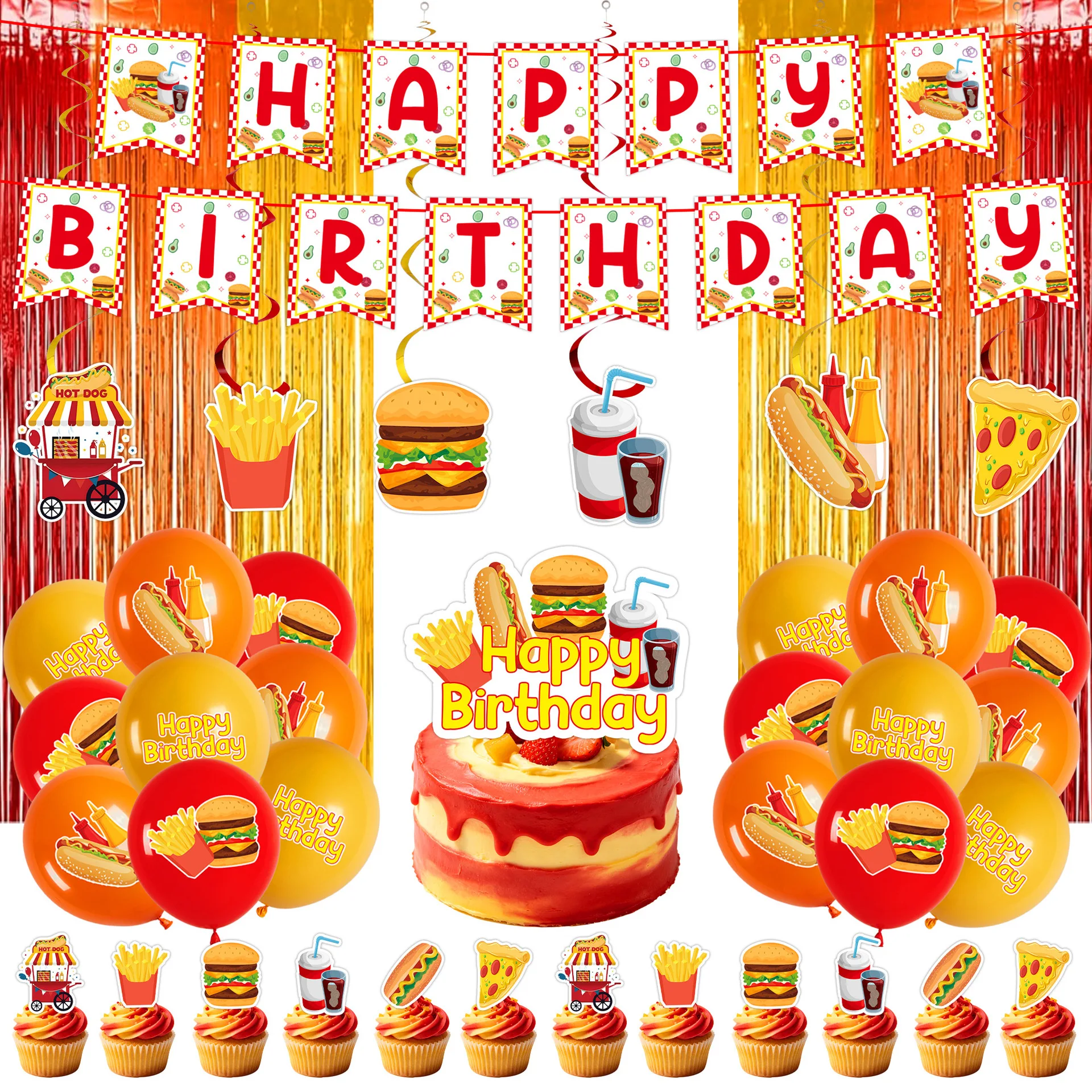 Baby Food Dogs - Fast Food Hamburger Hot Dog Birthday