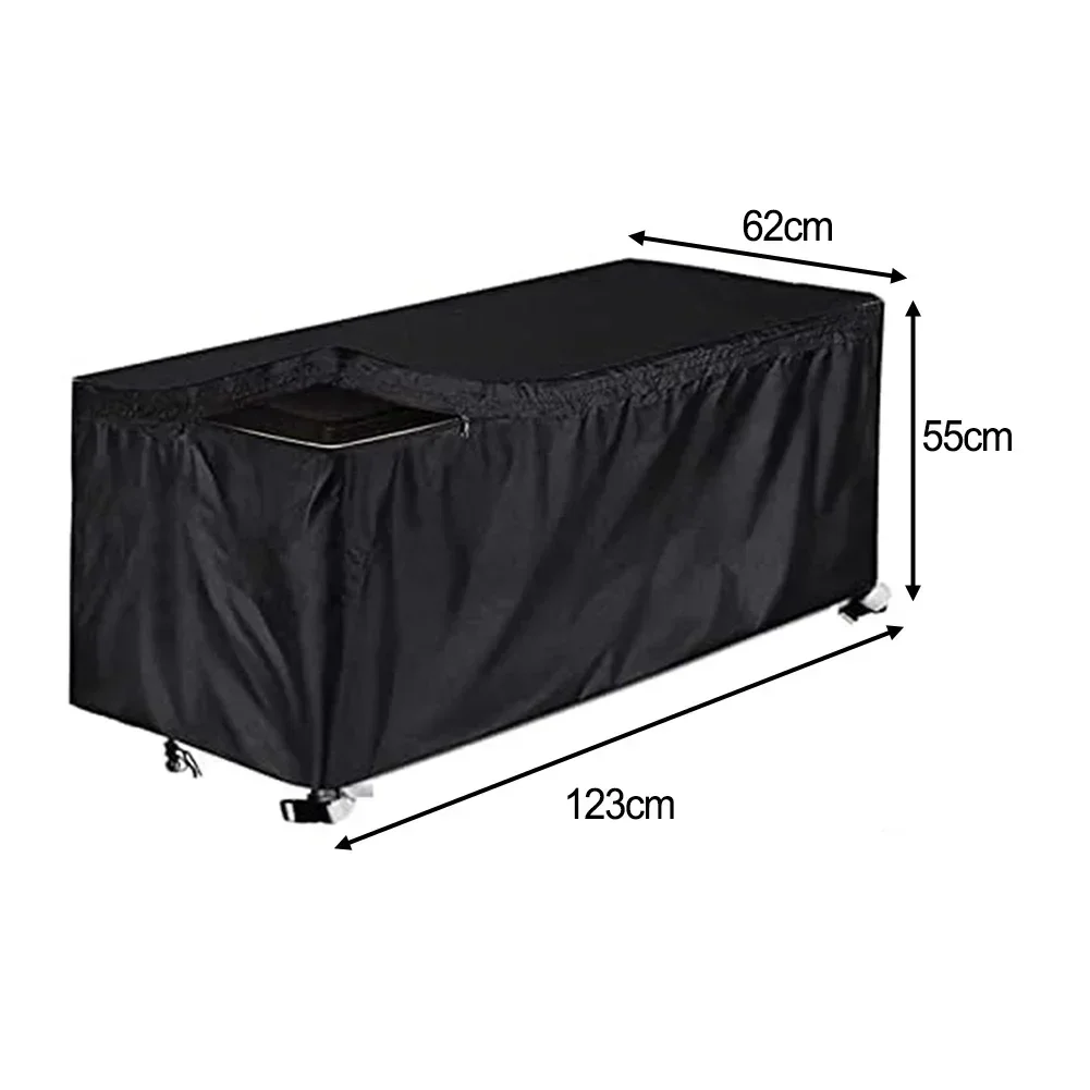 Waterproof Protective Cover Outdoor Deck Box Covers Furniture Protective Covers Garden Storage Box Covers Rectangle Black