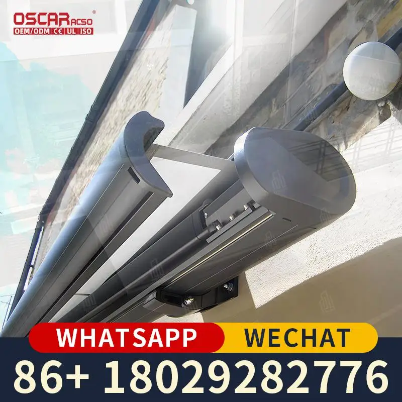 

Full Cassette Retractable Waterproof Awning Aluminum Folding Arms Outdoor Patio Garden Adjustable Shade Cover Sun Shelter Canopy