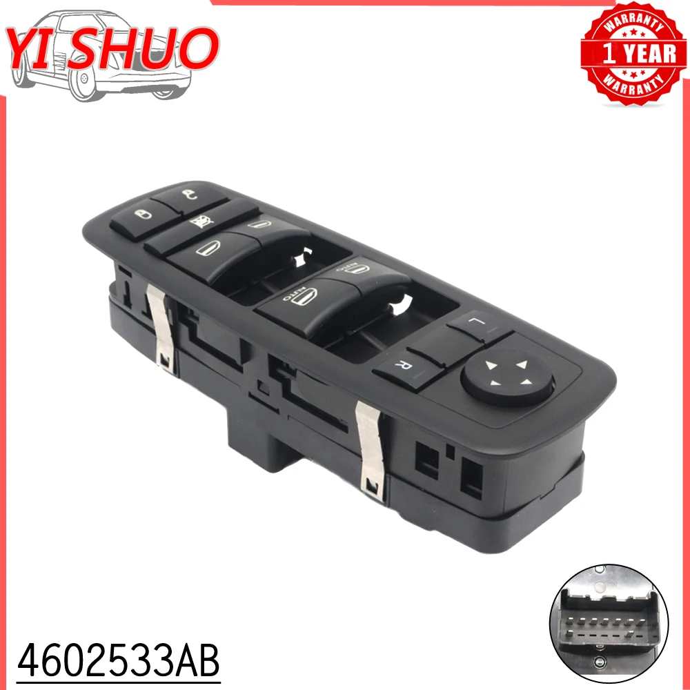 4602533AF 4602533AB Front Left Electric Master Power Window Control Switch For Dodge Nitro Journey Ram 1500 Jeep Liberty 07-12