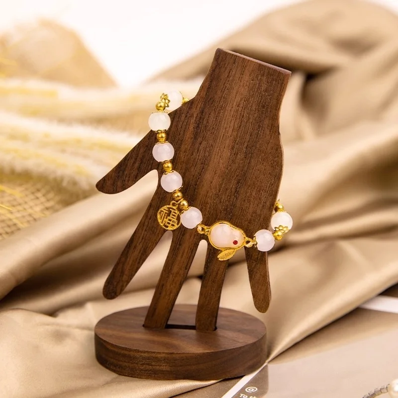 Wooden Hand Form Jewelry Display, for Standalone Mannequin Finger Hand Display for Bracelet, Ring, Watch