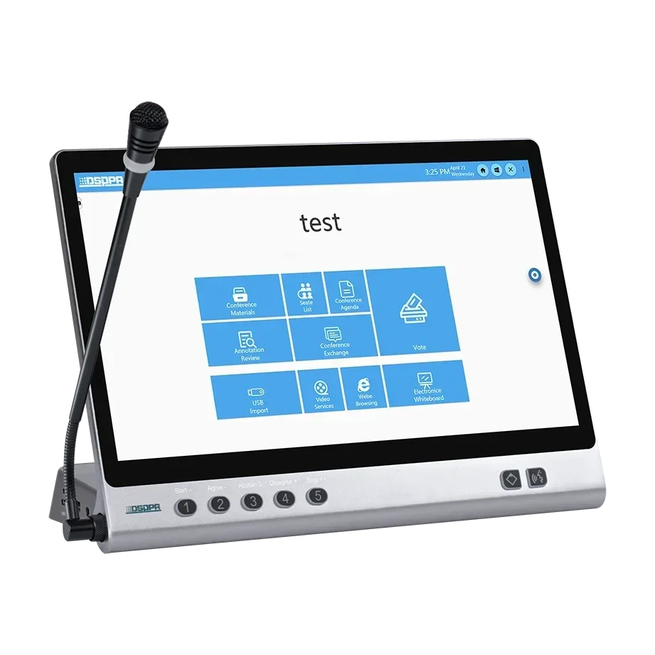 

2025 Paperless Double-Sided Desktop Chairman Delegate Speaking and Voting Terminal desktop conference