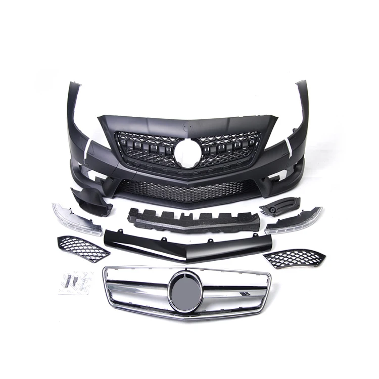 for  PP Body Kit for CLS-class W218 to CLS63 2012- Car Bonnet Front Bumper Rear Diffuser Parts Modification