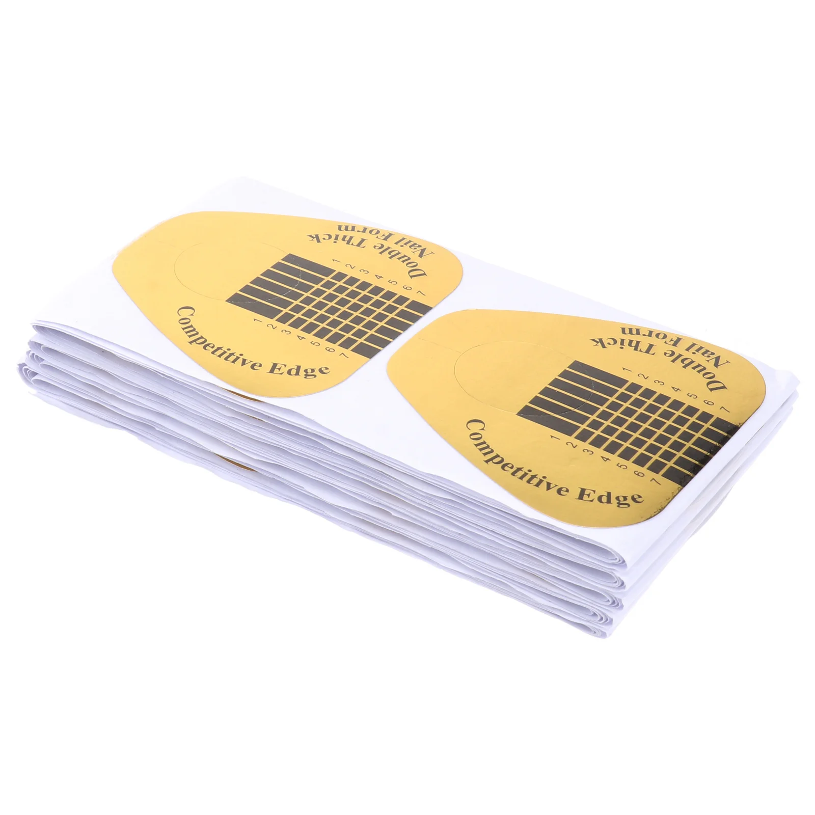 

100Pcs Horseshoe Nail Form Double Thick Acrylic Uv Gel Extension Square Ccurve Manicure Double Thick Form Manicure Sticker Tool