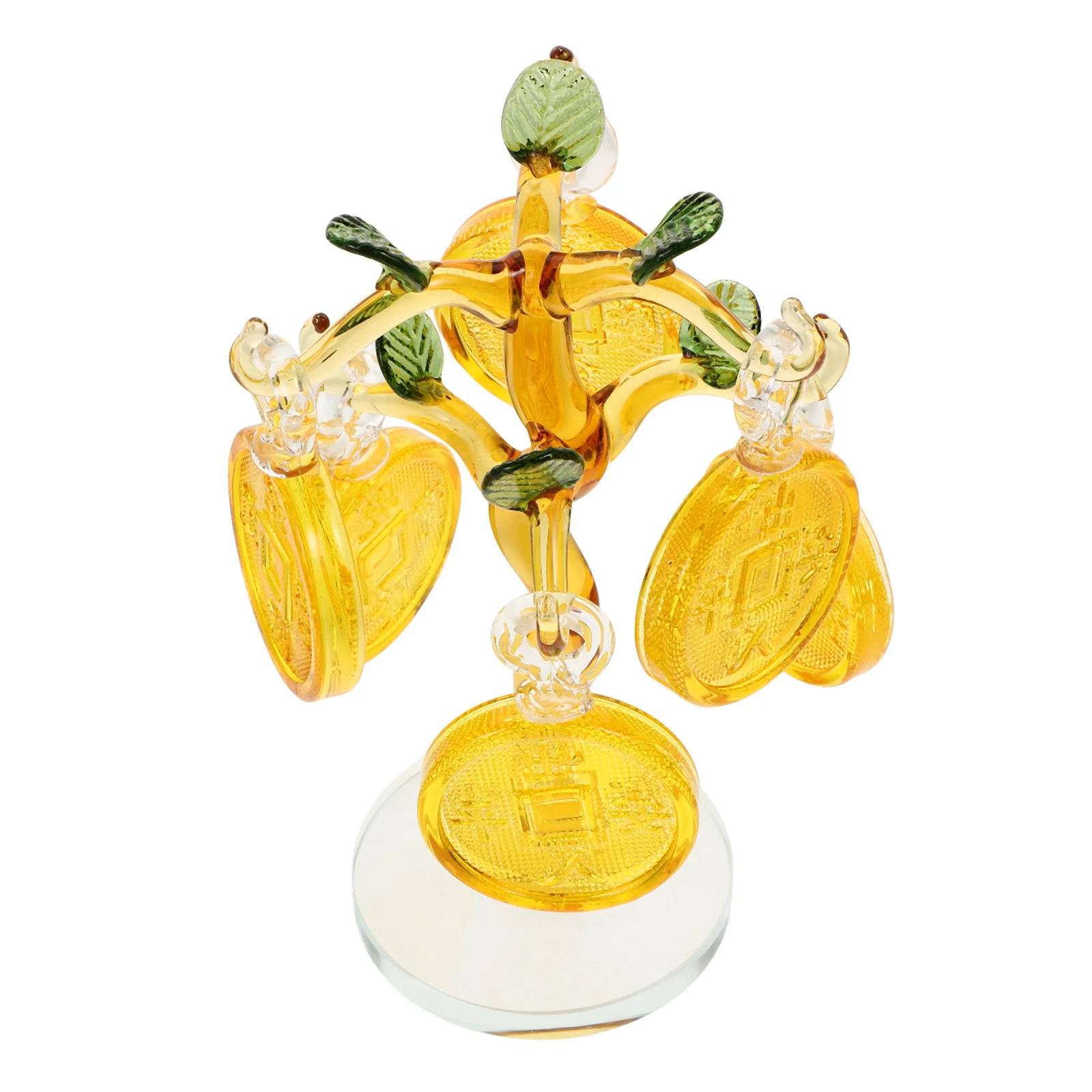 

Crystal Money Tree Decoration Sturdy Craftsmanship Feng Shui Ornament for Home Office Desktop Prosperity Wealth Success Festival