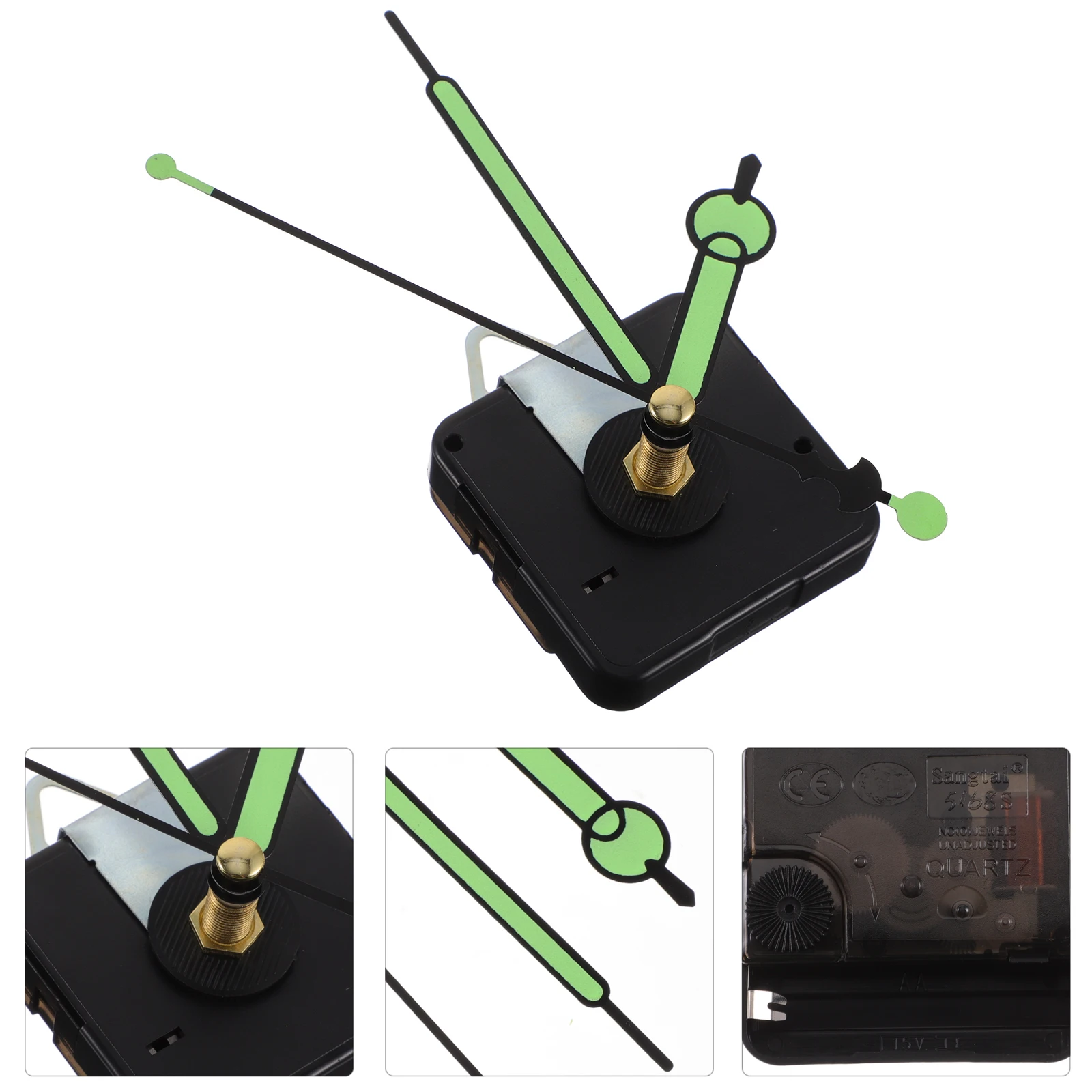 

Fluorescent Clock Movement Mechanism Long Shaft Plastic Replacement Motor Glow Dark Hands Operated Clock Kits DIY Making