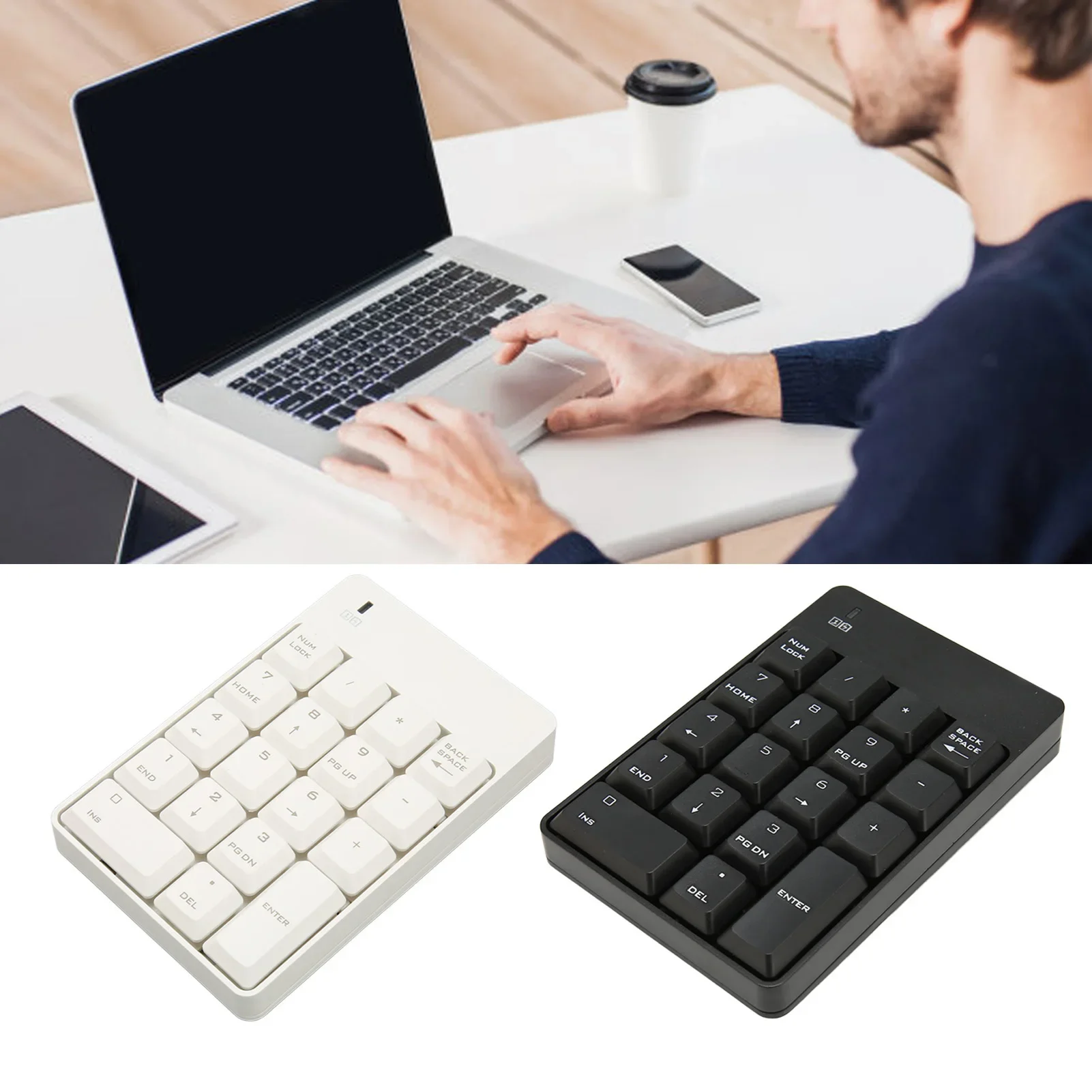 Number Keypad Numeric Keypad SK 51AG 2.4G Wireless 18 Keys Soft Press Touch USB Number Pad for Home Work  18key Number Pad