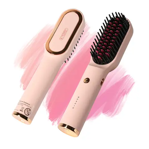 KIPOZI Hair Dryer Brush Negative lon 3 In 1 Hot Air Dryer Styler and Volumizer Pro Hair Straightener Curler Blow Dryer Brush