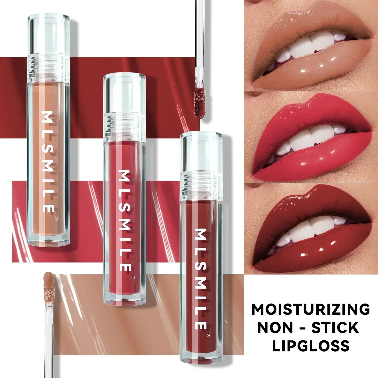 Espelho Lip Glitter Glossy Pops, batom impermeável altamente pigmentado, copo não pegajoso, brilho labial hidratante, frete grátis