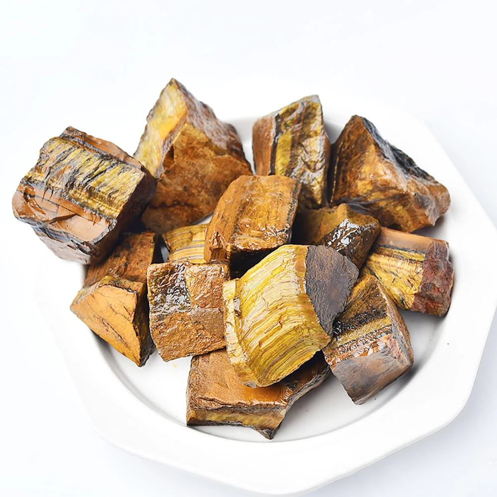 500g Natural Tiger Eye Raw Stone Unpolished Rough Crystal for Reiki Healing Meditation Home Decor Gift