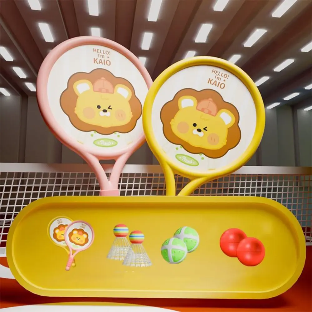

Creative Kids Tennis Racket Comfortable Elastic Ball Toddler Tennis Racquet Set Practical Badminton Balls