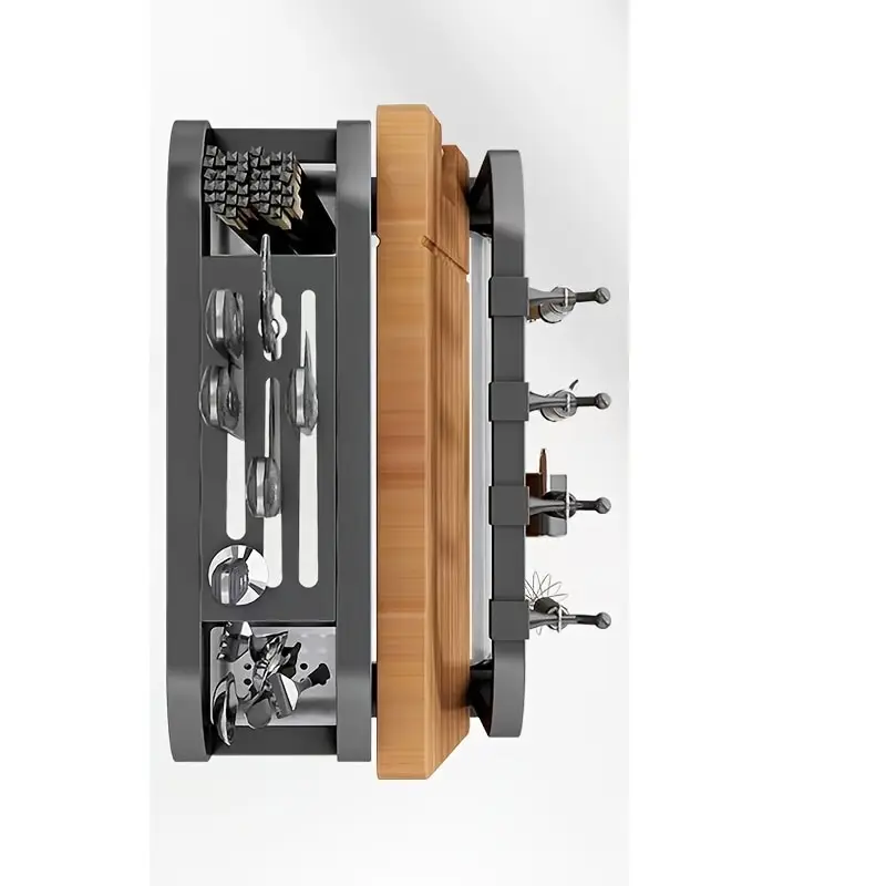 Stainless Steel Knife Holder, Kitchen Rack, Home Countertop, Cutting Board, Integrated Storage Rack, 1Pc