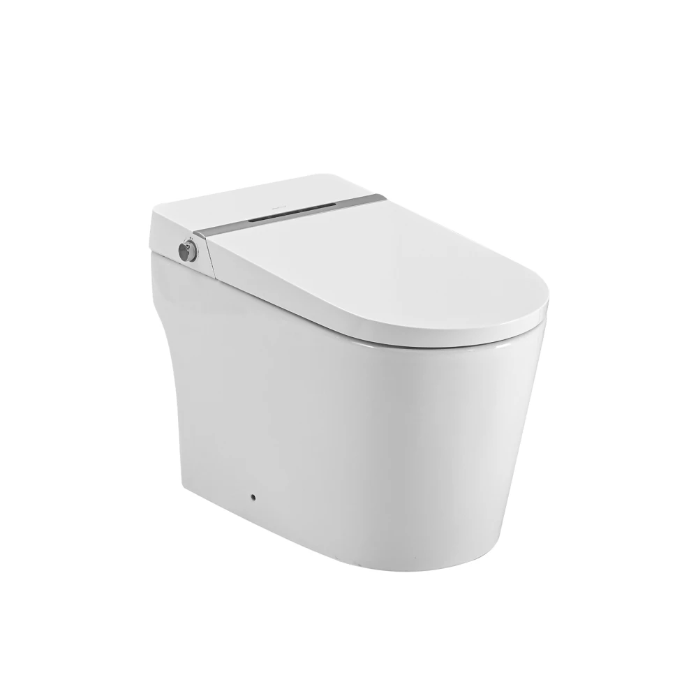 

Y Smart Toilet Bidet Combo with Foot Sensor Open Cover/Seat, LED Display, Self-Cleaning Nozzle, Heated Seat, Night Light,