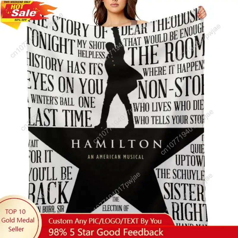 

Hamilton Soft Throw Blanket Super Plim Plim Premium Flannel Fleece Lightweight Blanket Warm Plush Custom blankets