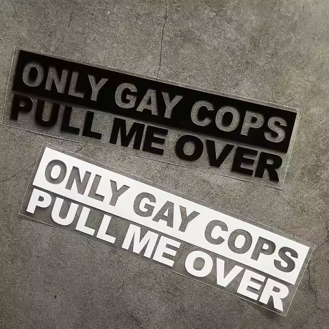 Funny 'Only Cops Pull Me Over' Decal - Durable Pvc Sticker For Cars, Motorcycles &amp; Cups