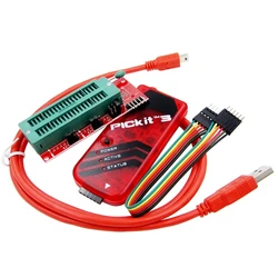 PICKIT3 PIC KIT3 PICKIT 3 Programmer Offline Programming PIC Microcontroller Chip Monopoly+PIC Programmer Adapter Seat