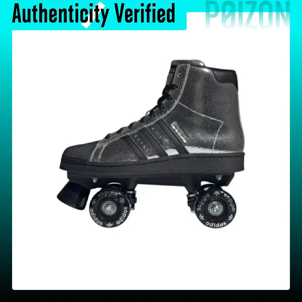 Adidas Originals Superstar 82 Comfortable High top Casual Shoes Women's Silver Black JH5522