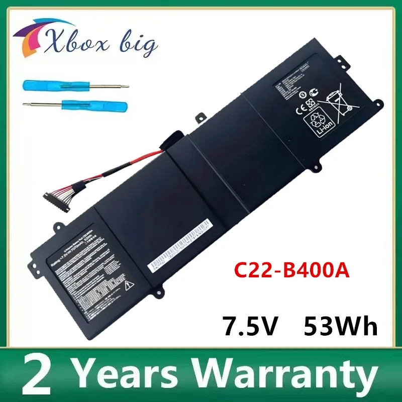 

C22-B400A 53WH Laptop Battery For ASUS PRO Advanced BU400 BU400A BU400V BU401G BU400E3317VC Ultrabook 7.5V 7070mAh