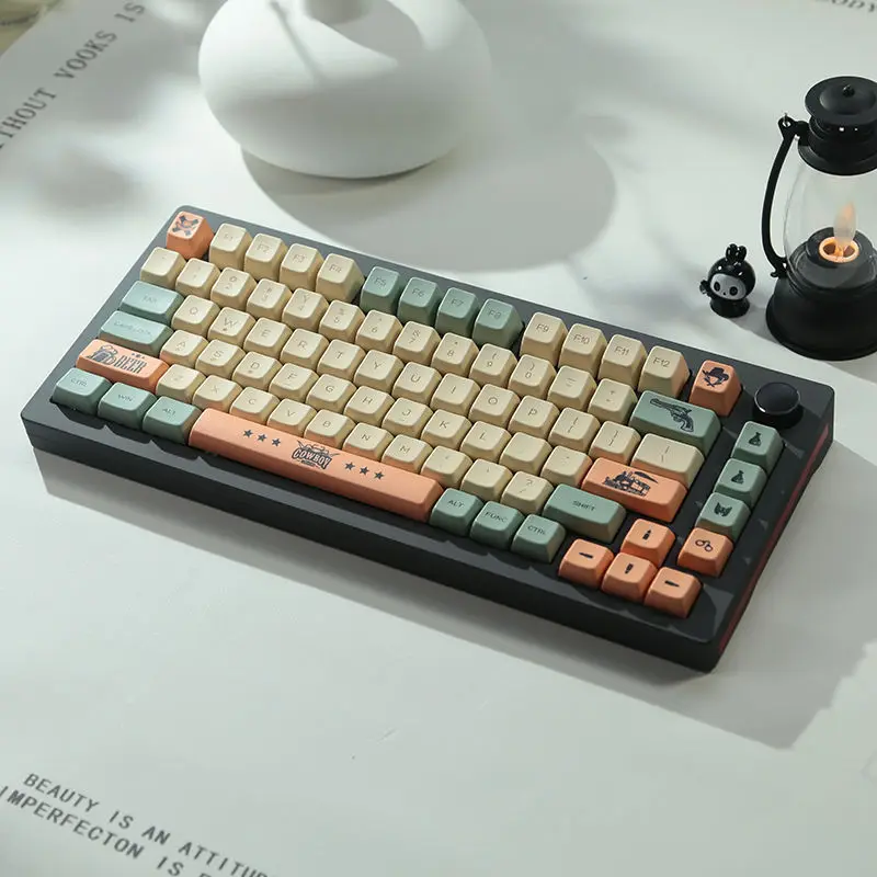 Denim is busy  retro color SDA highly mechanical keyboard keycap PBT sublimation customization