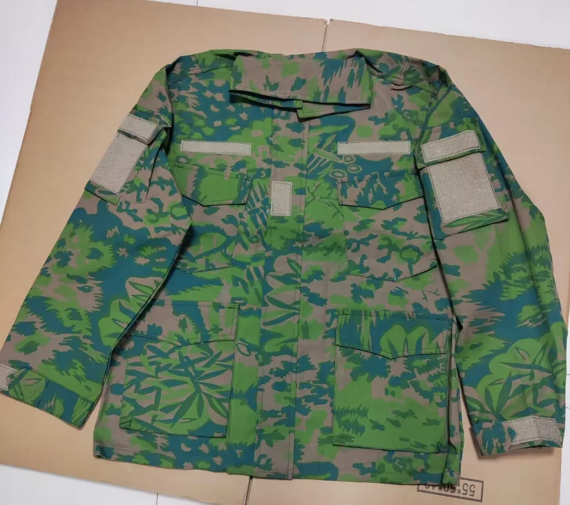 German Palm Pattern Camouflage Uniform Green Man Vintage Include Jacket Pants