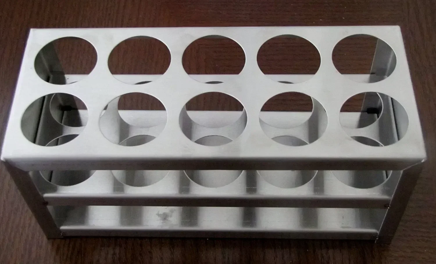 Stainless Steel Test Tube Rack, 10 Holes, 30 Mm (1 1/8