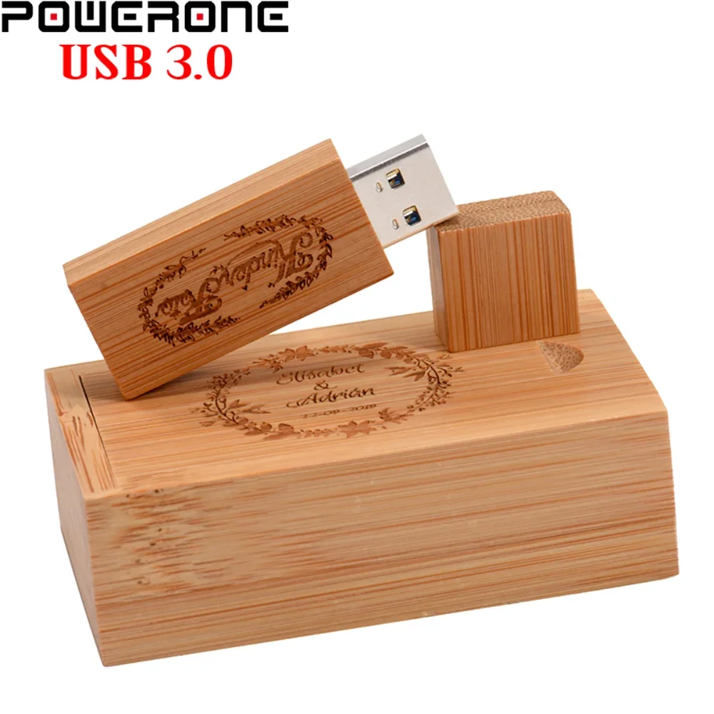 USB 3.0 High Speed Flash Drives 4GB Free Customer Logo Pendrive 8GB Wooden with Box Memory Stick 16GB Wedding Gifts U Disk 32GB