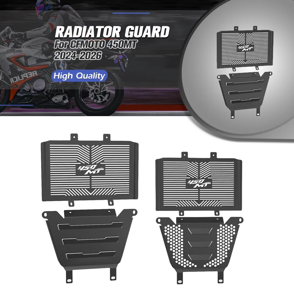 

Motorcycle Accessories For CFMOTO 450MT 2024-2025-2026 Front Shield Protection Engine Cover Fan Protector Radiator Grille Guard