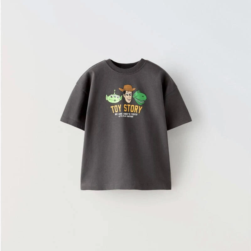 Cartoon Monster Tees Printed Black T-shirt Summer Wear Boys And Girls Fashion Casual Thin Tops Kids Cute Crewneck Base Shirt image 6