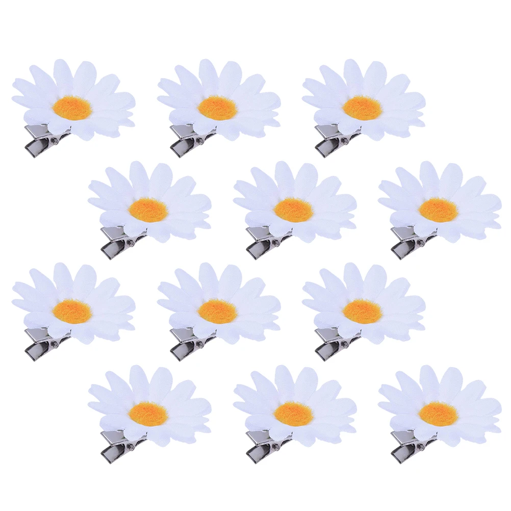

20Pcs Artificial Flower Hairpins Delicate Daisy Sunflower Hair Barrettes Party Photo Decorations Women Hair Accessories Gift
