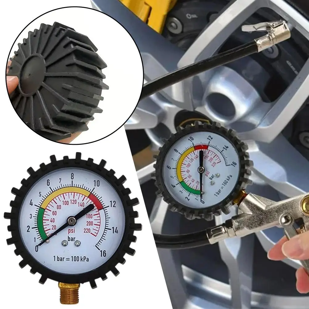 Oil immersed Seismic Resistant Vehicle Tire Pressure Gauge Tire Pressure Gauge Special 13mm 11mm Gauge Head High Precision ﻿