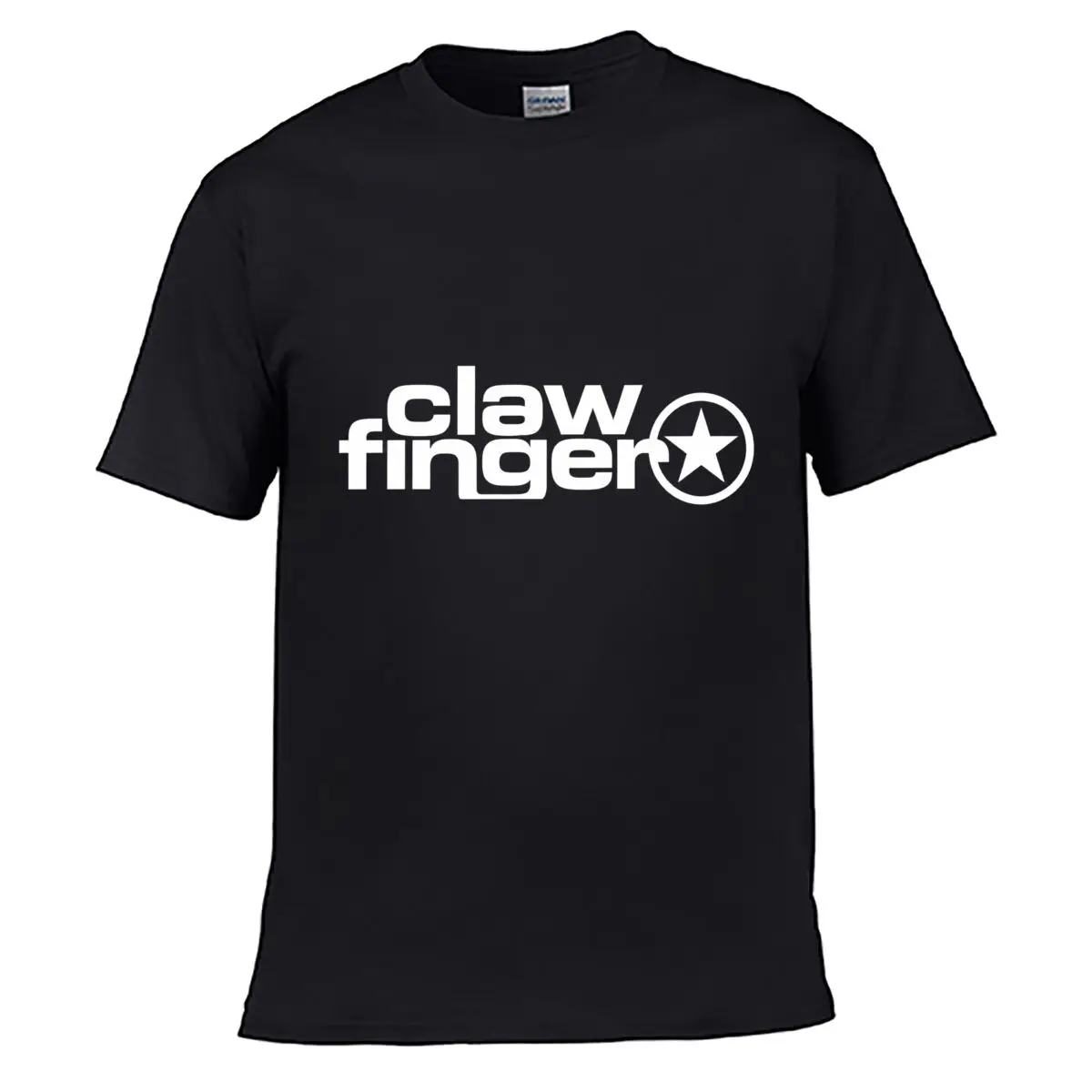 Clawfinger Industrial Metal Star Logo Graphic Street Loose Simple Tee