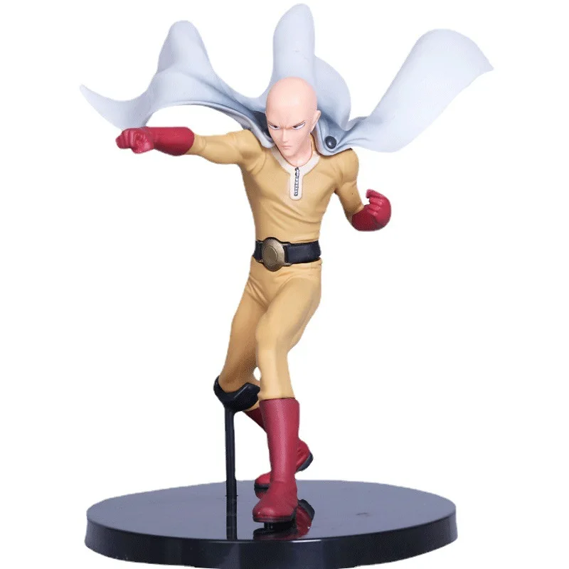14CM Figurka anime ONE PUNCH-MAN Saitama Fighting Standing Figure Toy PVC Peripheral Collectible Small Sculpture Table Decoration