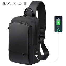 BANGE Men Travel Waterproof Casual Male Chest Sports Packs Messenger Shoulder Bag Boys Running for iPad mini