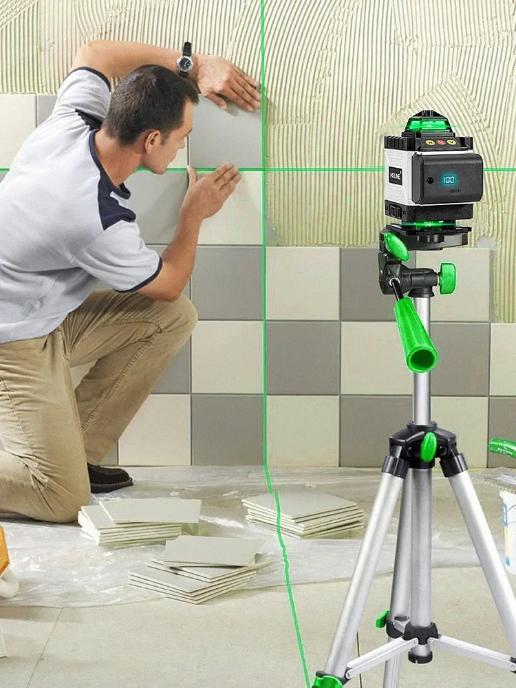 HGLINE 4D 16-Linien Laser-Nivelliergerät Professionell Mit APP-Fernbedienung Selbstnivellierend 360° °   Horizontaler und vertikaler Laser-Nivellierer