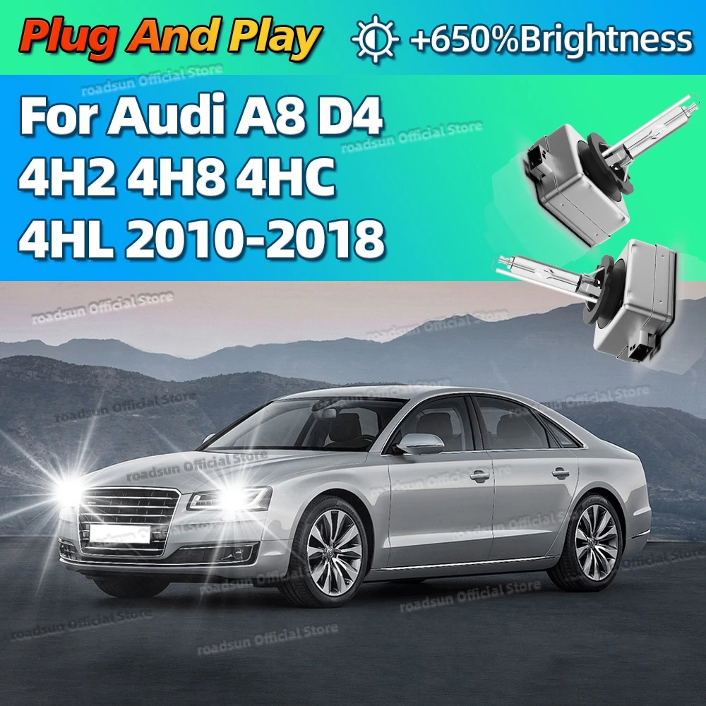 

2 шт. ксеноновые D3S 35 Вт автомобильные HID фары 6000K лампы для Audi A8 D4 4H2 4H8 4HC 4HL 2010-2018 2011 2012 2013 2014 2015