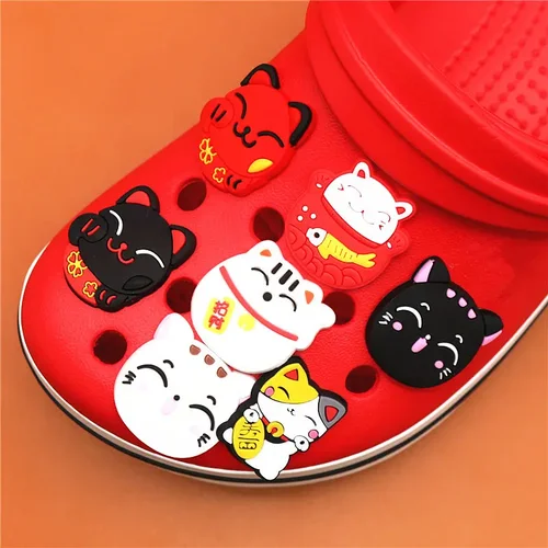 Imagen 2 del producto Dijes para zapatos de 1 piezas, accesorios para zapatos de gato bonito, hebilla, decoraciones para zapatos de jardín, regalos para niños