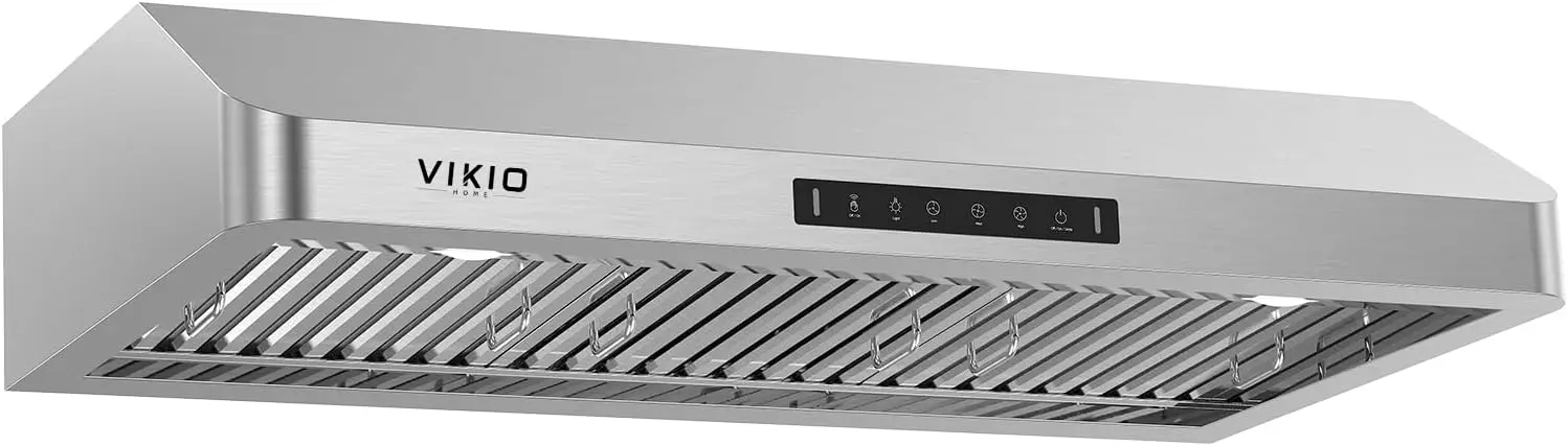 

Ran Hood 42 Inch Under Cabinet Kitchen Hood with 980 CFM 3-Speed sture Sensing Touch Control Panel Stainless Steel Vent 2 Pcs Ba