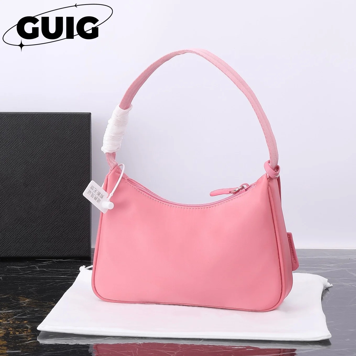 GUIG Classic Women Luxury Bags Shoulder Bag Original Custom Pink Female Famous Brand Luxury Bags Fashion Luxury Designer Handbag