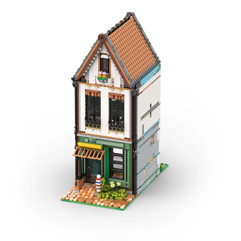 2143pcs MOC Kapper Modulair Model Bouwstenen Speelgoed Bouw Creatief Kerstcadeau Idee Onderwijs Baksteen Verjaardag