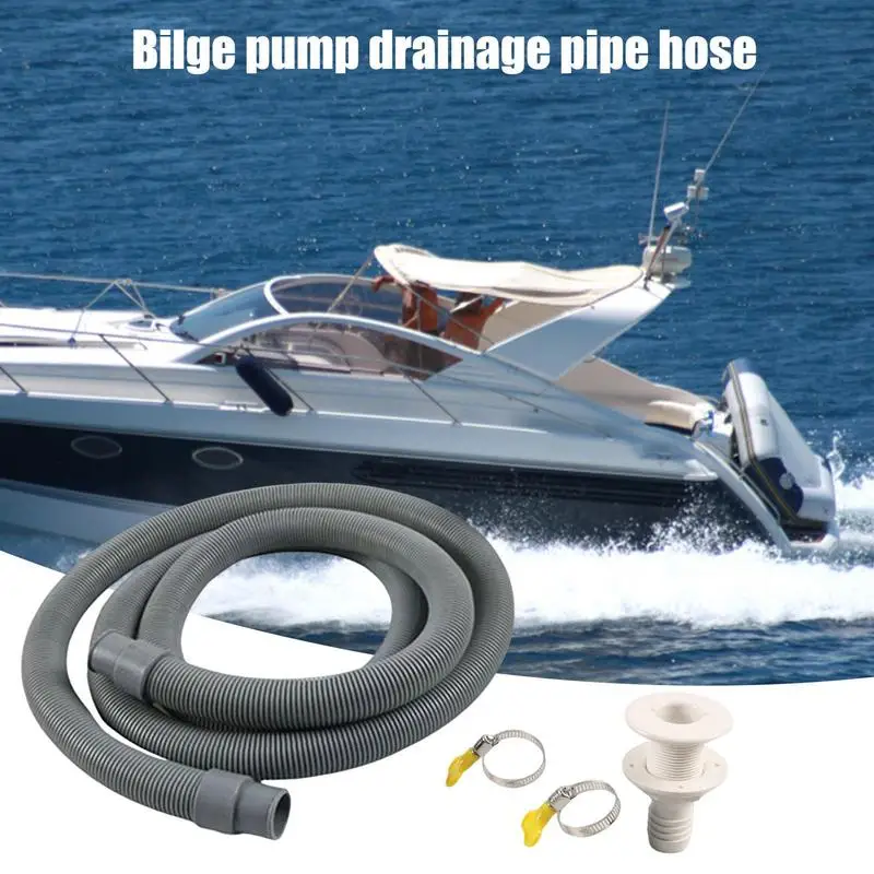 

Pump Drainage Pipe Hose Bilge Pump Kit With Clamps And Fitting Marine Pump Hose Drainage Pipe Discharge Kit Boating Accessories