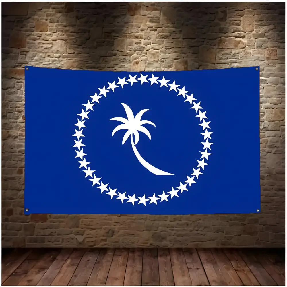 state federation State of Chuuk Flags Daily four ring borderless design indoor outdoor decor easy hang install