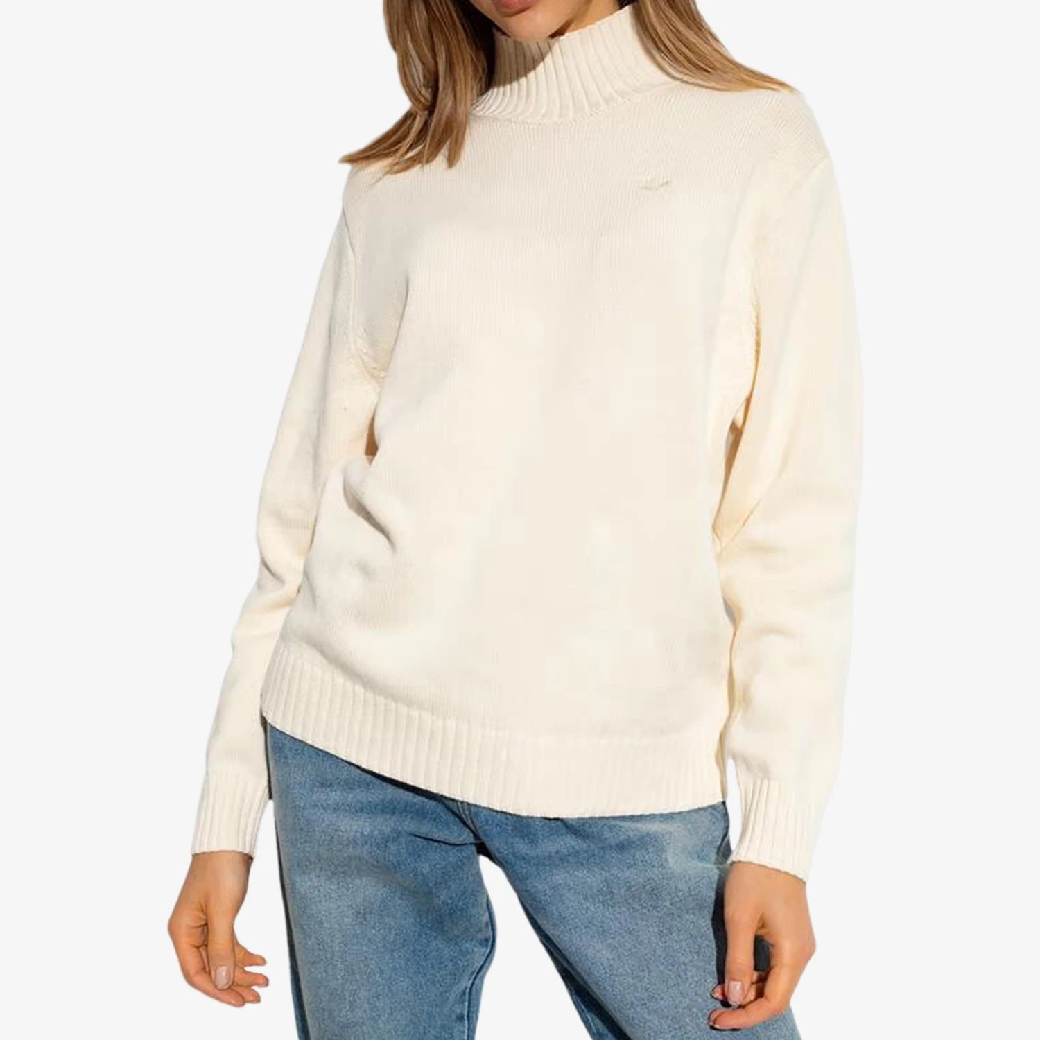 Adidas genuine pullover long sleeved sweater, new women's soft high neck sweater II8046