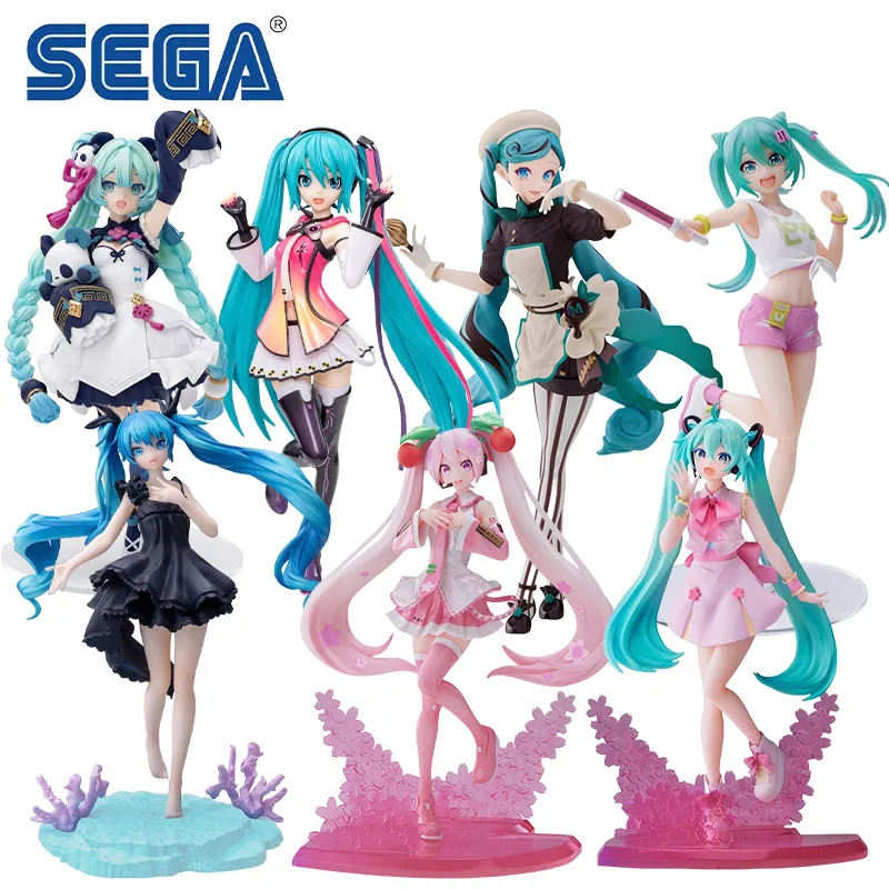 SEGA Genuine Luminasta Hatsune Miku Anime Figure Action Toys for Boys Girls Kids Christmas Gift Collectible Model Ornaments